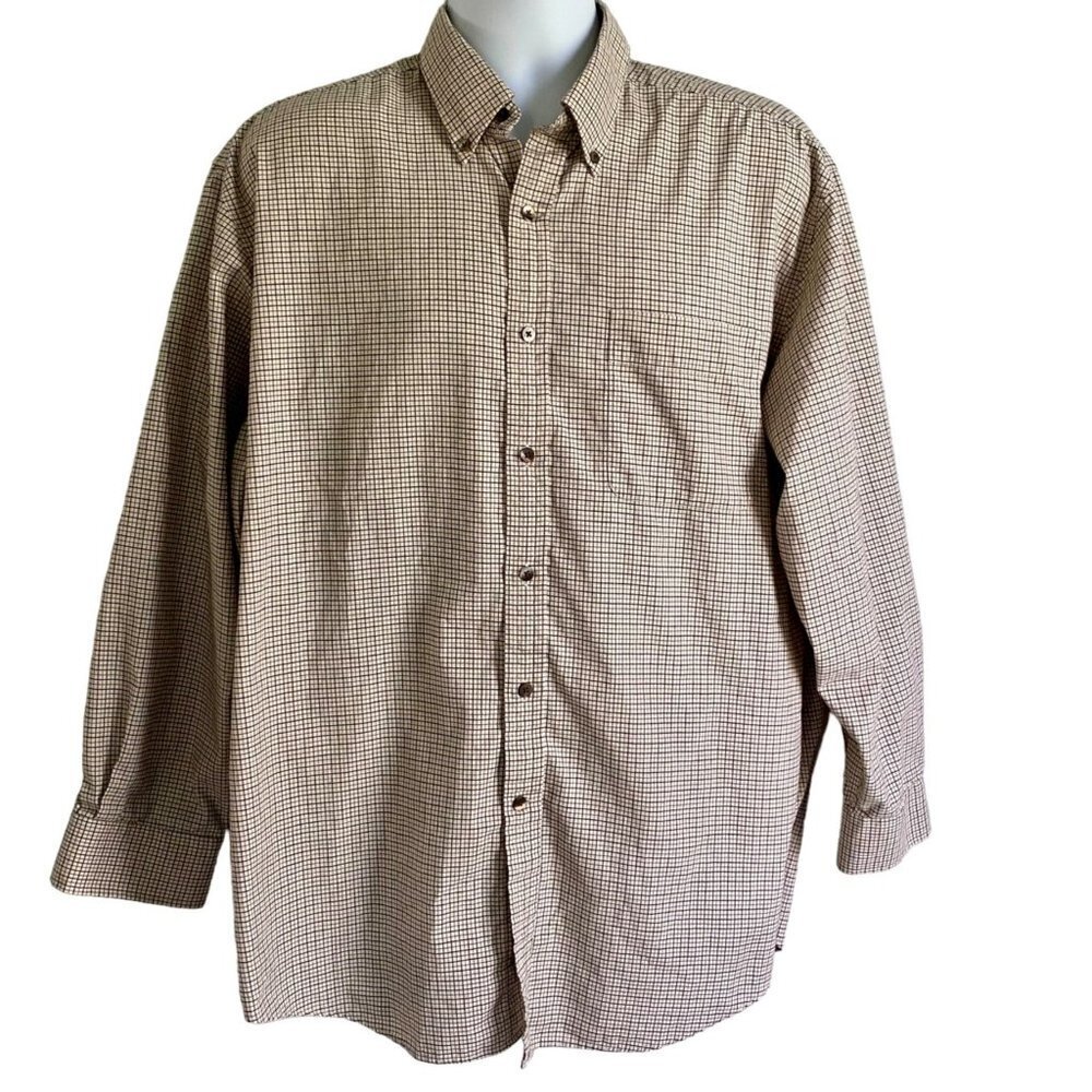Greg Norman Cotton Long Sleeve Button Down Shirt Men's Size Large